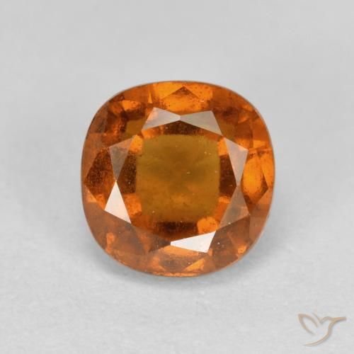 1.29ct Natural Laranja Profundo granada hessonita, Almofada, VS-SI