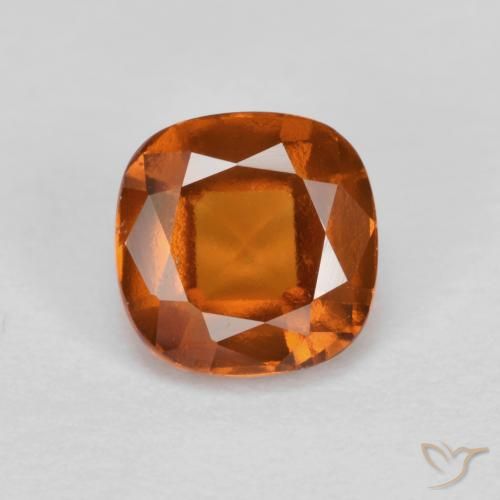 1.30ct Natural Laranja Profundo granada hessonita, Almofada, VS-SI