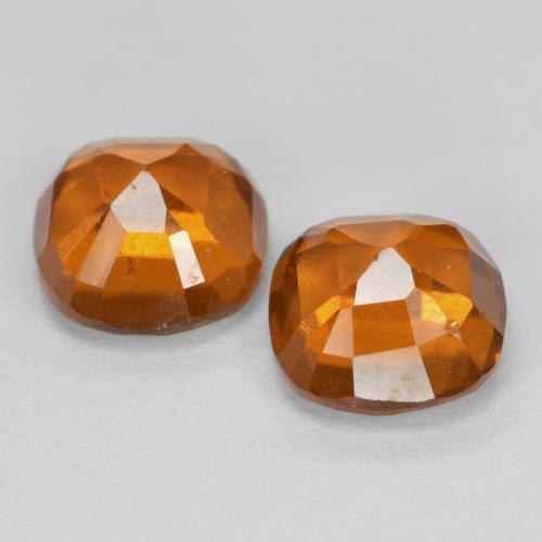 Pedras preciosas de granada hessonita laranja natural de 2,63 ct, almofada cortada, VS-SI