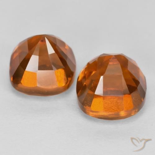 Pedras preciosas de granada hessonita Laranja Profundo natural de 3.34 ct, Almofada, VS-SI