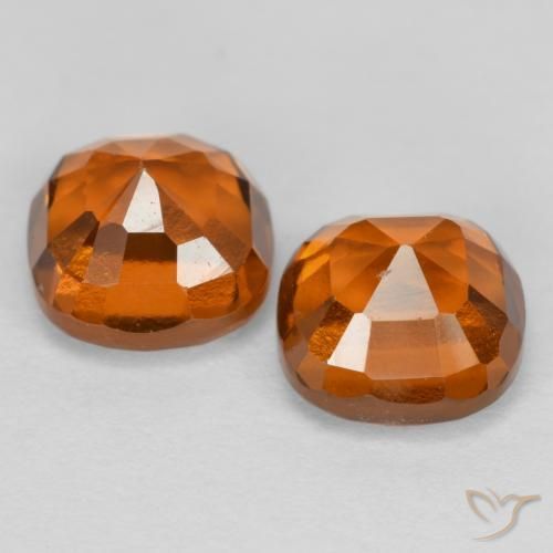 Pedras preciosas de granada hessonita Laranja Profundo natural de 2.84 ct, Almofada, VS-SI