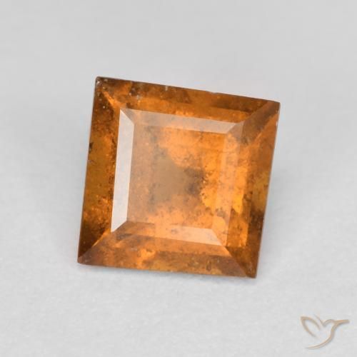 1.03ct Natural Laranja Profundo granada hessonita, Quadrado, SI