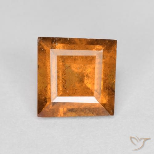 granada hessonita Laranja Profundo Natural 1.03ct, Quadrado, SI
