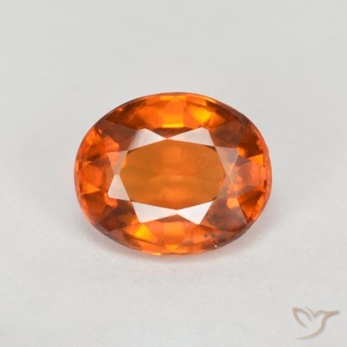 1.26ct Natural Laranja Médio granada hessonita, oval, VVS-VS