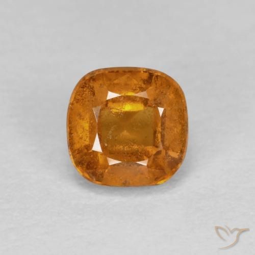 0.93ct Natural Laranja Profundo granada hessonita, Almofada, SI