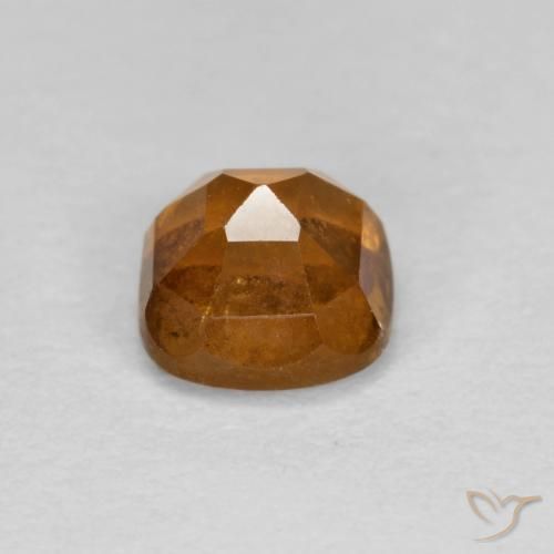 granada hessonita Laranja Profundo Natural 0.93ct, Almofada, SI