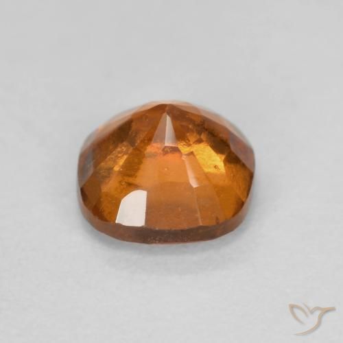 Granada hessonita laranja natural 0,83ct, almofada cortada, SI