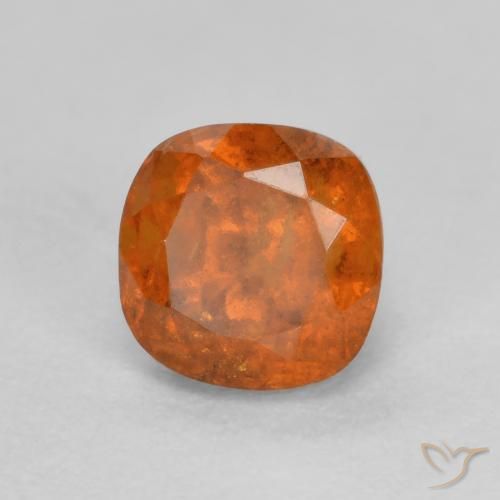 1.00ct Natural Laranja Profundo granada hessonita, Almofada, SI
