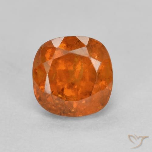 granada hessonita Laranja Profundo Natural 1.00ct, Almofada, SI
