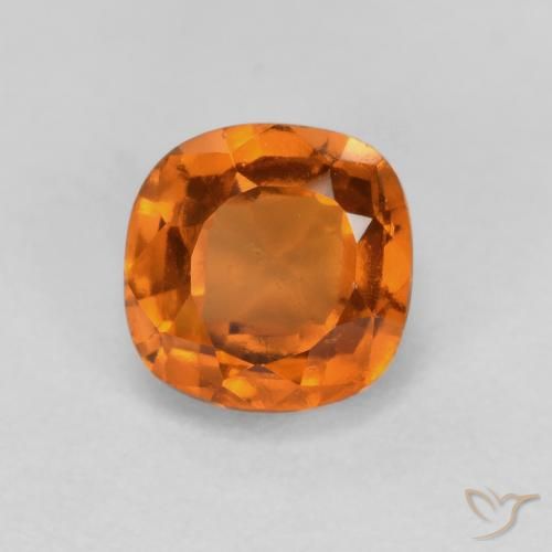 0.96ct Natural Laranja acastanhado granada hessonita, Almofada, SI