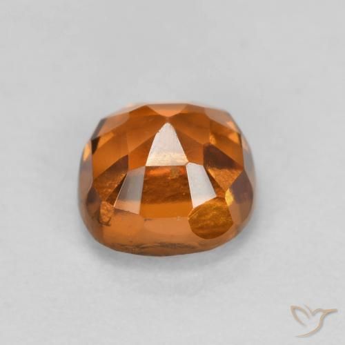 granada hessonita Laranja acastanhado Natural 0.96ct, Almofada, SI