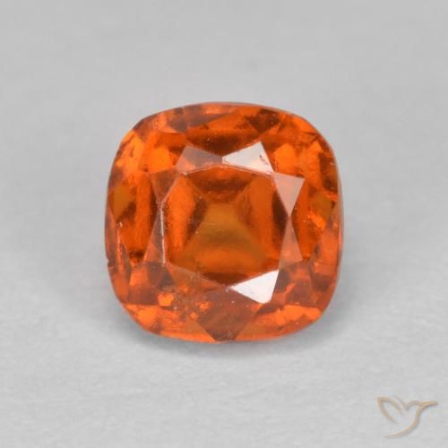 0.95ct Natural âmbar laranja granada hessonita, Almofada, SI