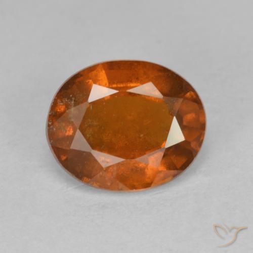 2.53ct Natural âmbar laranja granada hessonita, oval, VS-SI