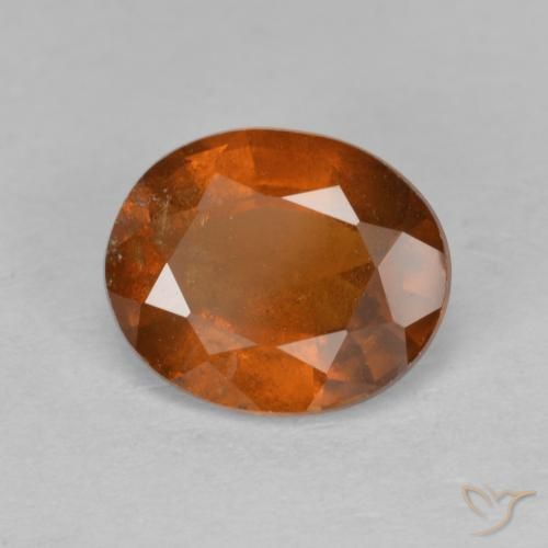 granada hessonita âmbar laranja Natural 2.53ct, oval, VS-SI