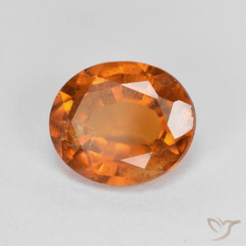 2.09ct Natural Laranja médio-escuro granada hessonita, oval, VS-SI