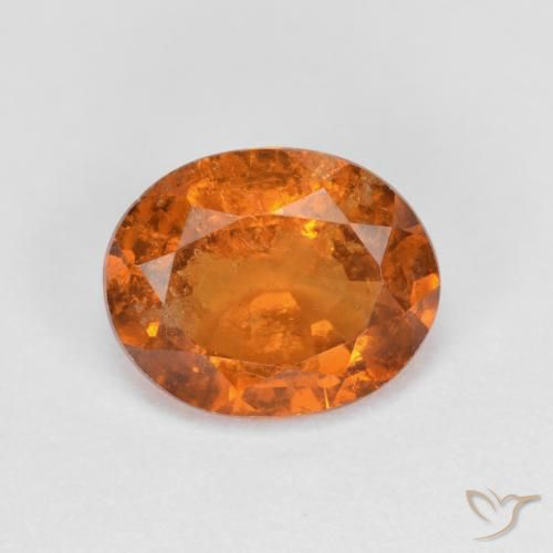 1.75ct Natural Laranja Profundo granada hessonita, oval, VS-SI