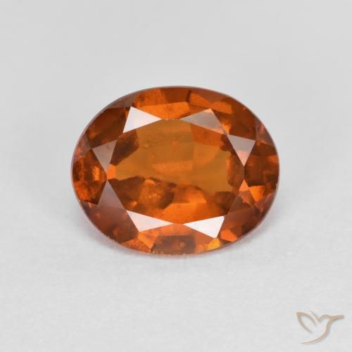 2.00ct Natural Laranja médio-escuro granada hessonita, oval, VS-SI