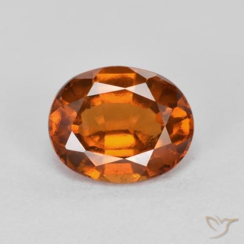 1.76ct Natural âmbar laranja granada hessonita, oval, VS-SI