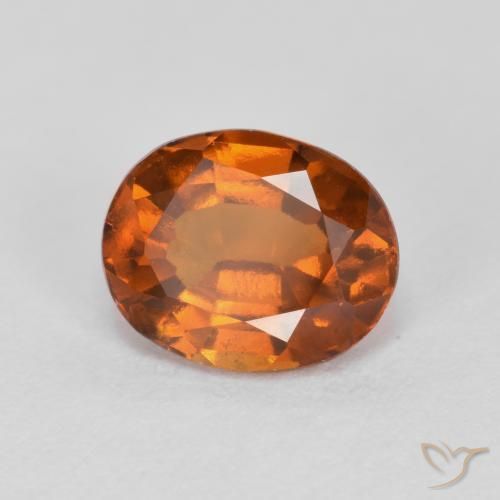 granada hessonita âmbar laranja Natural 1.76ct, oval, VS-SI