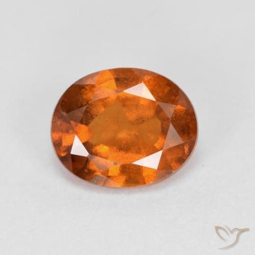 granada hessonita Laranja médio-escuro Natural 1.59ct, oval, VS-SI
