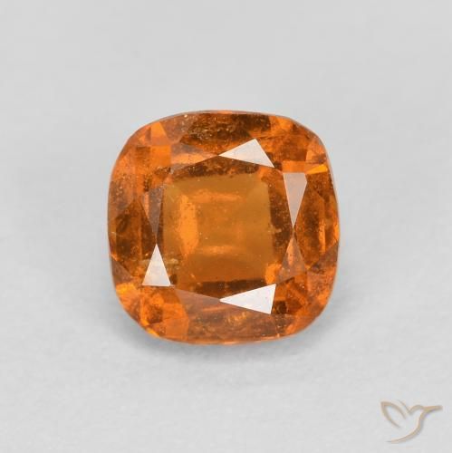 0.86ct Natural Laranja Profundo granada hessonita, Almofada, SI