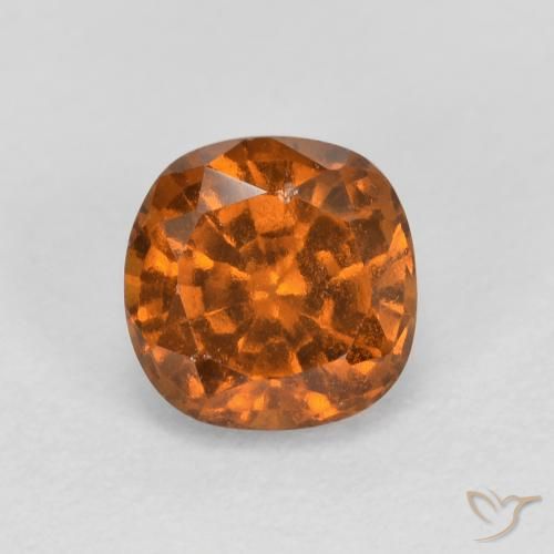 0.90ct Natural Laranja Profundo granada hessonita, Almofada, SI, Photo A