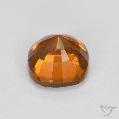 granada hessonita Laranja Profundo Natural 0.90ct, Almofada, SI