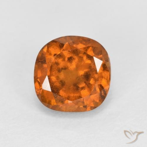 0.87ct Natural Laranja médio-escuro granada hessonita, Almofada, SI