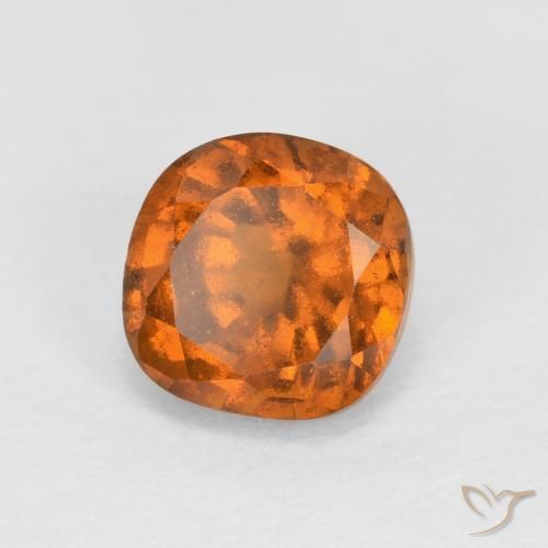 granada hessonita Laranja médio-escuro Natural 0.87ct, Almofada, SI