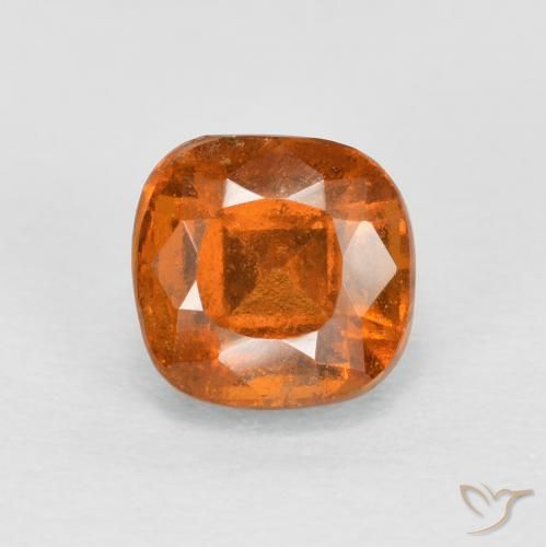 1.01ct Natural Laranja médio-escuro granada hessonita, Almofada, SI