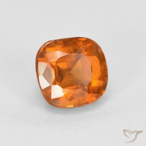 granada hessonita Laranja médio-escuro Natural 1.01ct, Almofada, SI