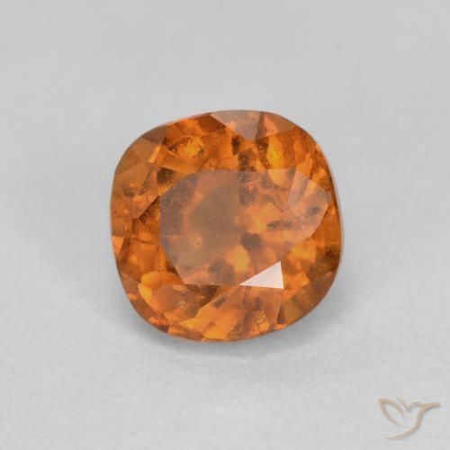 granada hessonita Laranja médio-escuro Natural 0.87ct, Almofada, SI