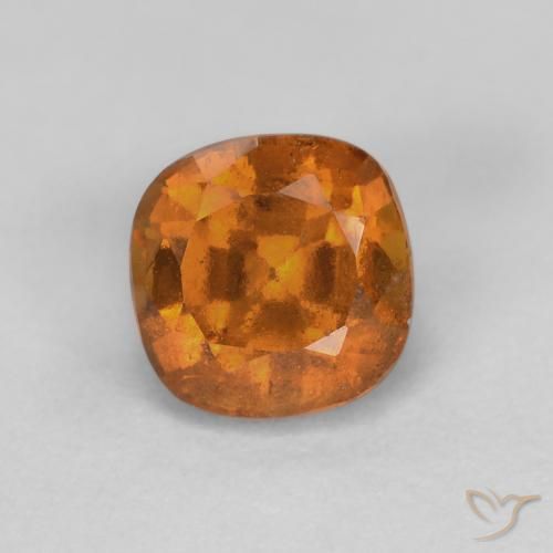 granada hessonita Laranja amarelado Natural 0.97ct, Almofada, SI