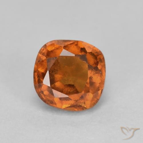 1.05ct Natural Laranja médio-escuro granada hessonita, Almofada, SI