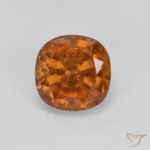0.93ct Natural Laranja Profundo granada hessonita, Almofada, SI