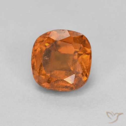 0.85ct Natural Laranja médio-escuro granada hessonita, Almofada, SI