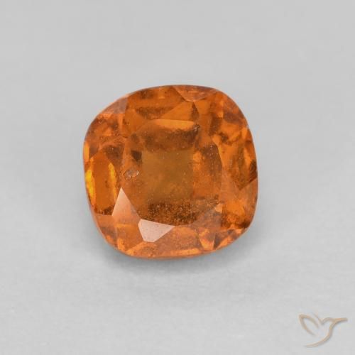 granada hessonita Laranja médio-escuro Natural 0.85ct, Almofada, SI
