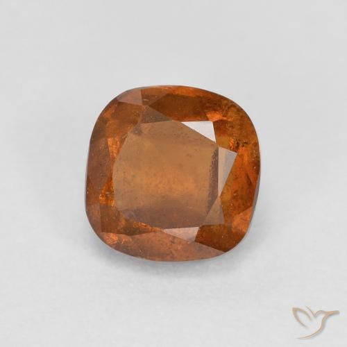 granada hessonita laranja avermelhado Natural 0.94ct, Almofada, SI
