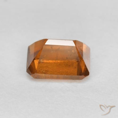 granada hessonita Laranja Médio Natural 1.25ct, Corte Octógono / Esmeralda, VS-SI