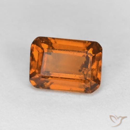granada hessonita âmbar laranja Natural 1.33ct, Corte Octógono / Esmeralda, VS-SI