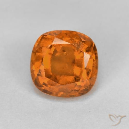 1.45ct Natural Laranja Profundo granada hessonita, Almofada, VS-SI