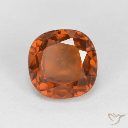 1.56ct Natural fogo laranja granada hessonita, Almofada, VS-SI