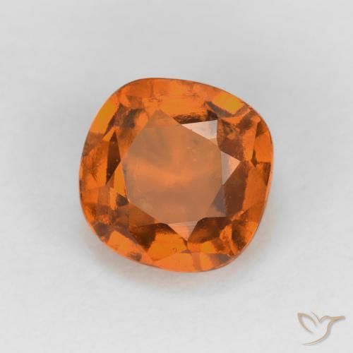 granada hessonita Laranja Médio Natural 1.52ct, Almofada, VS-SI