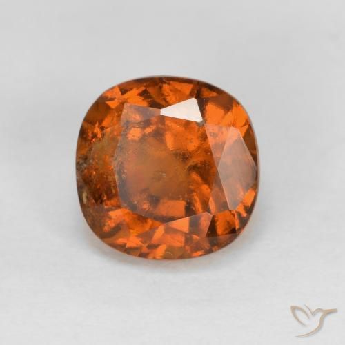granada hessonita Laranja Médio Natural 1.32ct, Almofada, VS-SI