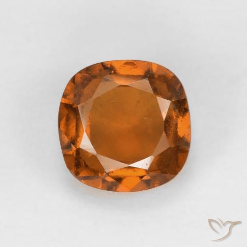 1.53ct Natural Laranja médio-escuro granada hessonita, Almofada, VS-SI
