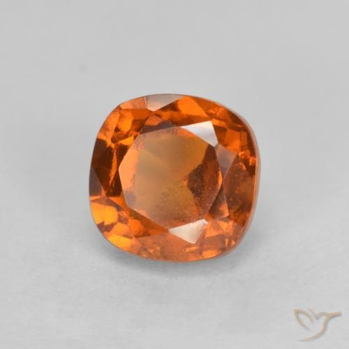 granada hessonita Laranja médio-escuro Natural 1.65ct, Almofada, VS