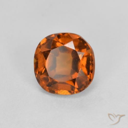1.42ct Natural Laranja Profundo granada hessonita, Almofada, VS