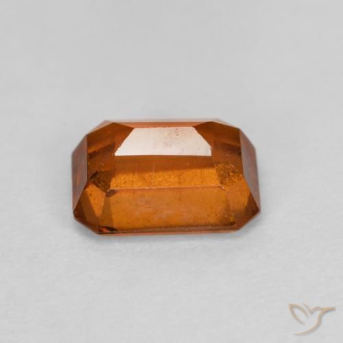 granada hessonita Laranja médio-escuro Natural 1.41ct, Corte Octógono / Esmeralda, VS