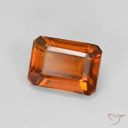 granada hessonita âmbar laranja Natural 1.50ct, Corte Octógono / Esmeralda, VS
