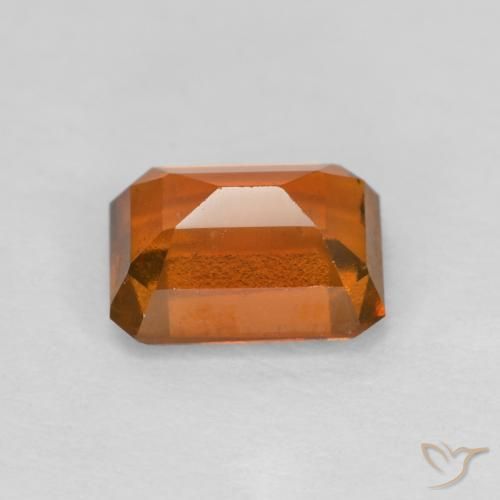 granada hessonita âmbar laranja Natural 1.50ct, Corte Octógono / Esmeralda, VS